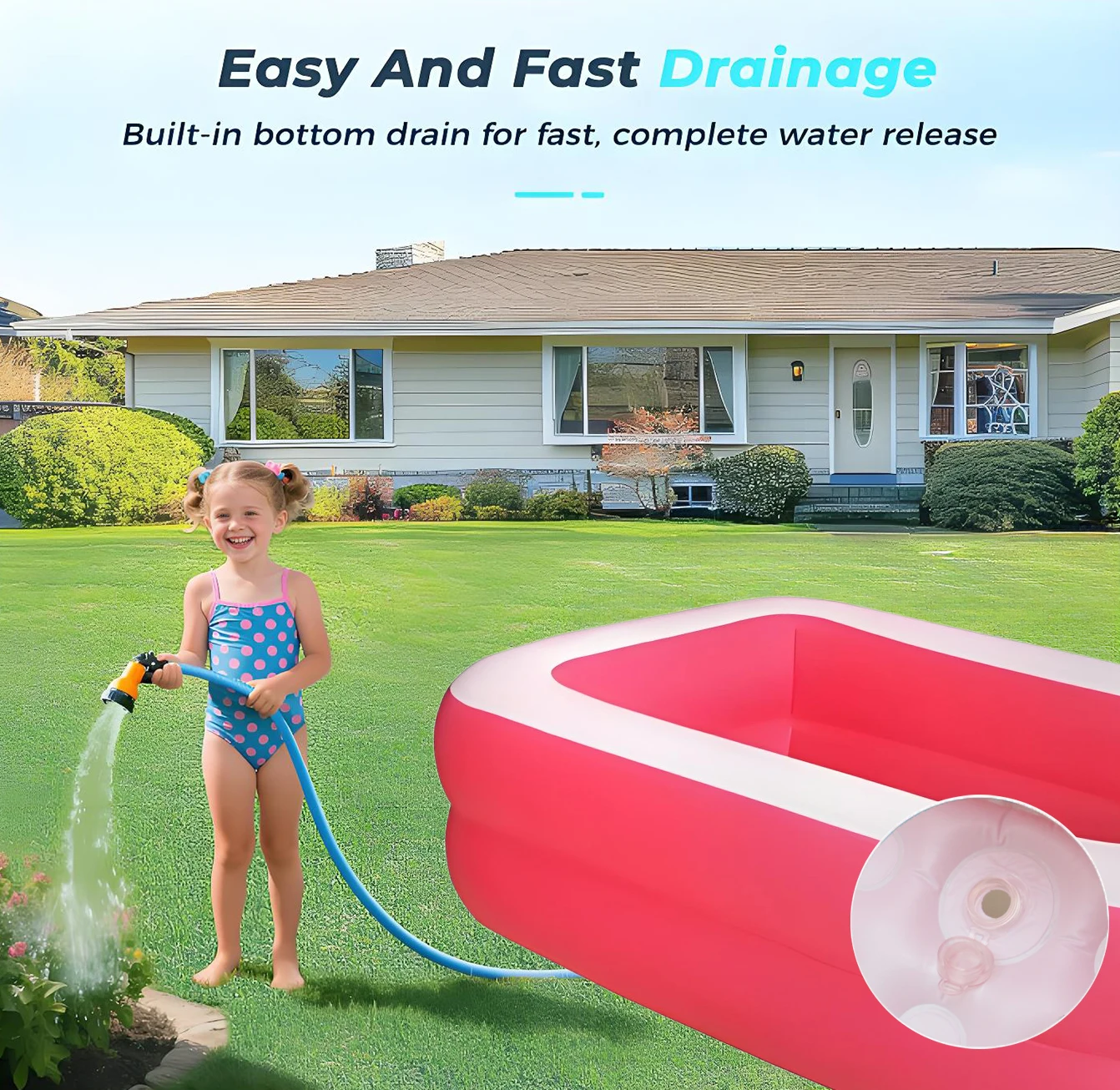 150 ซม.Inflatable Ball Pit Pool สําหรับเด็ก,เด็กวัยหัดเดิน,Blow Up PVC สระว่ายน้ํา 45.3*33.5*13.8in Unisex