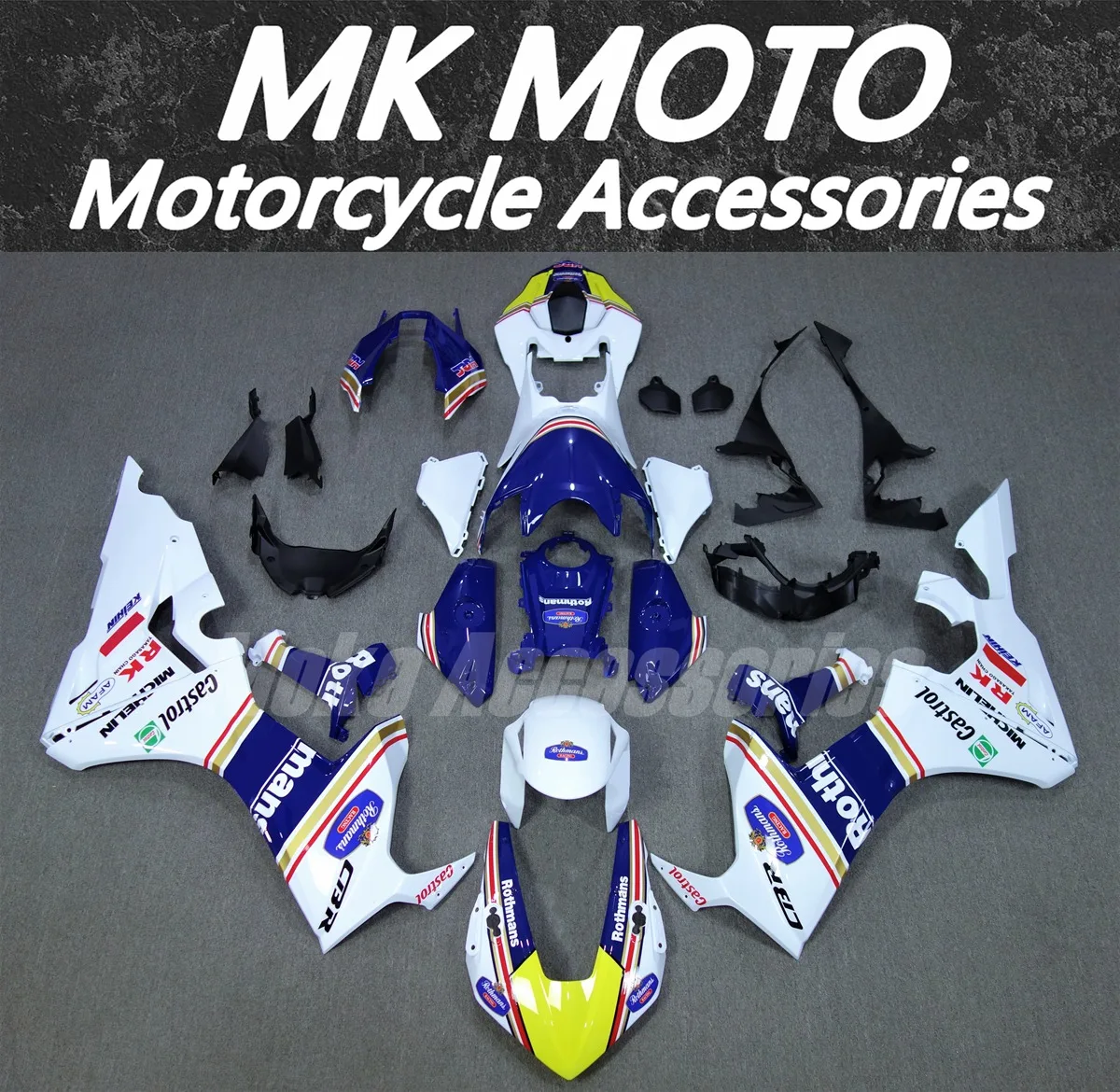 

Moke moto Motorcycle Fairings Kit Fit For Cbr1000rr 2017 2018 2019 Bodywork Set High Quality ABS Injection new White Blue