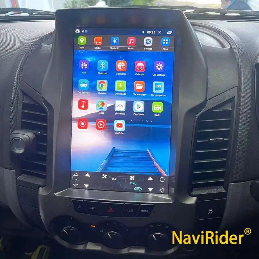 Built-in 360 Function Android 14 Verical Screen For Ford Ranger 2012-2019 Car Radio Stereo Carplay GPS Navigation Video Player