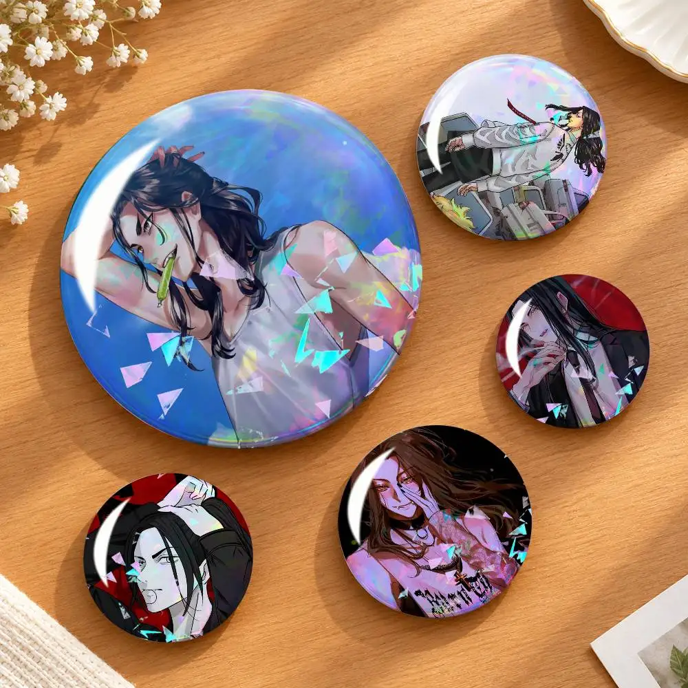 B-Baji K-Keisuke Tokyo R-Revengers Badges Creative Tinplate Round Button PinsBrooch Badge Clothes Backpack Custom