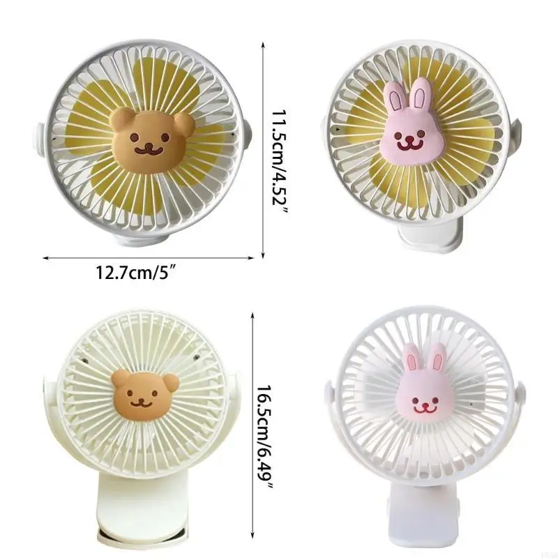 H55B الكرتون عربة طفل مروحة عربة أطفال مخصصة برودة مروحة 3 شفرات مروحة مروحة محمولة يجب أن يكون ملحق للآباء #6