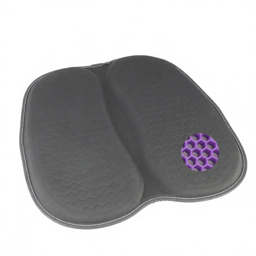 Ergonomic Foldable Gel Seat Pad Comfortable Breathable Linen Mat For Office Chair Car Home Support Pain Relief