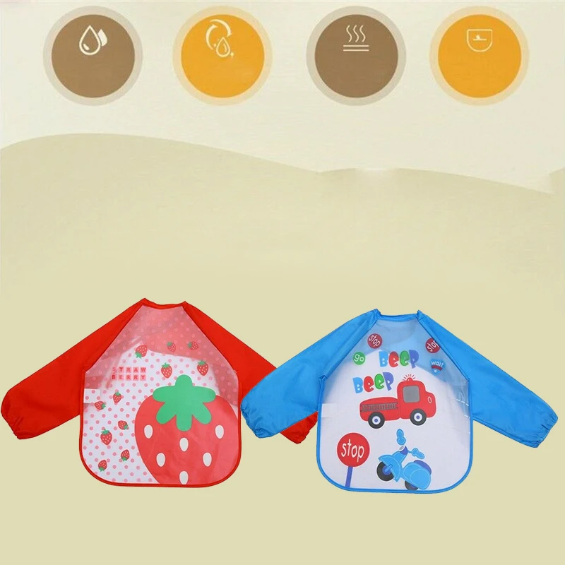 Feeding Baby Bibs Waterproof Cute Full Sleeved Bibs for Baby Girl Stuff Bib Saliva Boy Burp Cloths Newborn Feeding Bibs