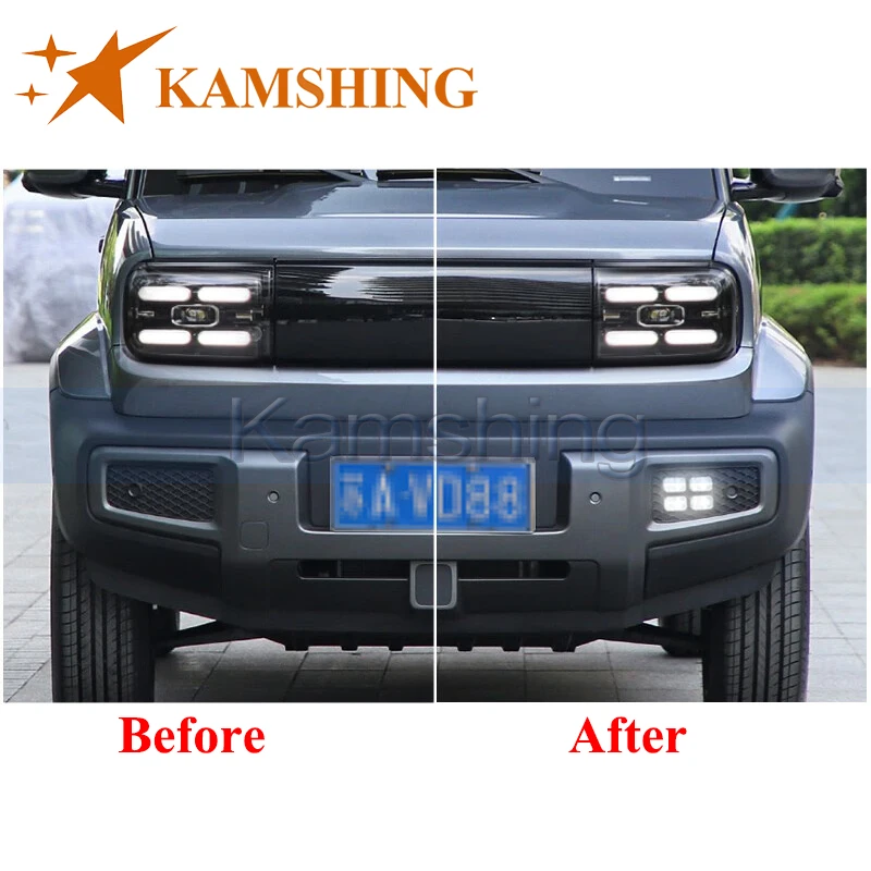 CAPQX 1pair Daytime Running Light For Baojun Yep Wuling Yep 2023-2024 Modifed DRL Day Light Foglamp Front Bumper Lamp