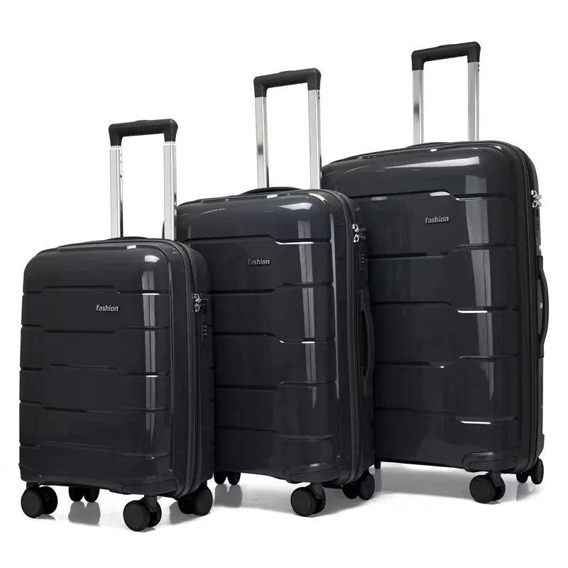 

High Aesthetic 2025 Model Thiened Large Capaci Pure Color Lage Suitcase for Travel And Student Use Zipper Closure