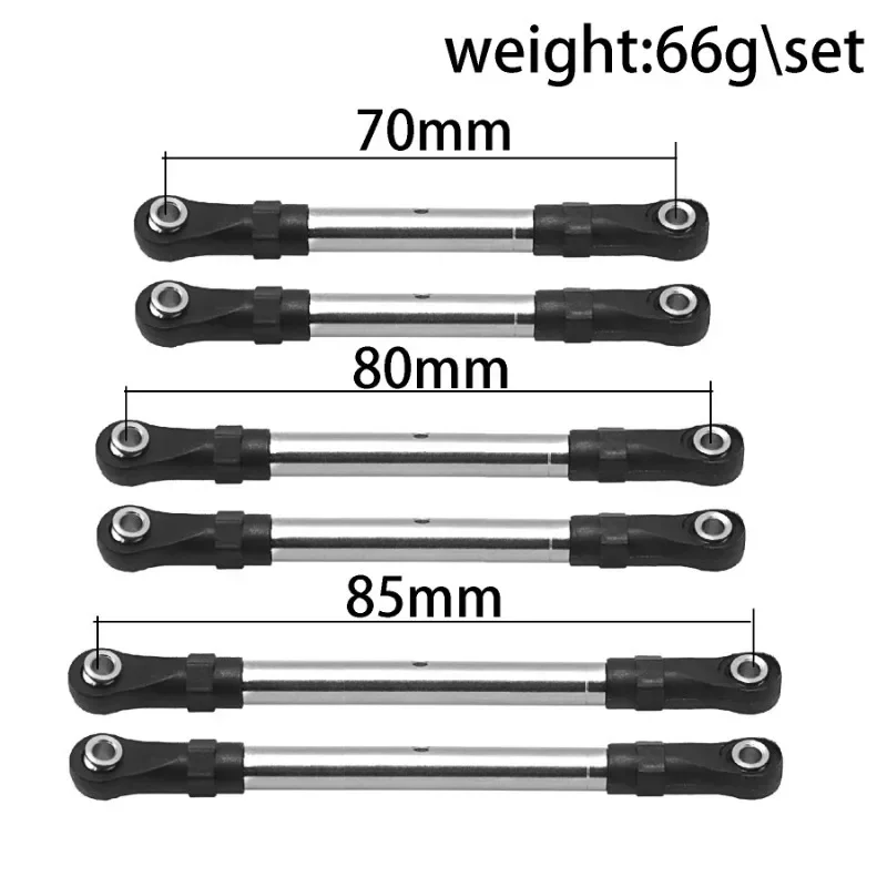 Набор фаркопов из нержавеющей стали, тяга, рулевая тяга, набор для Trxs Slash 2WD 1/10, детали для обновления радиоуправляемого автомобиля, аксессуары