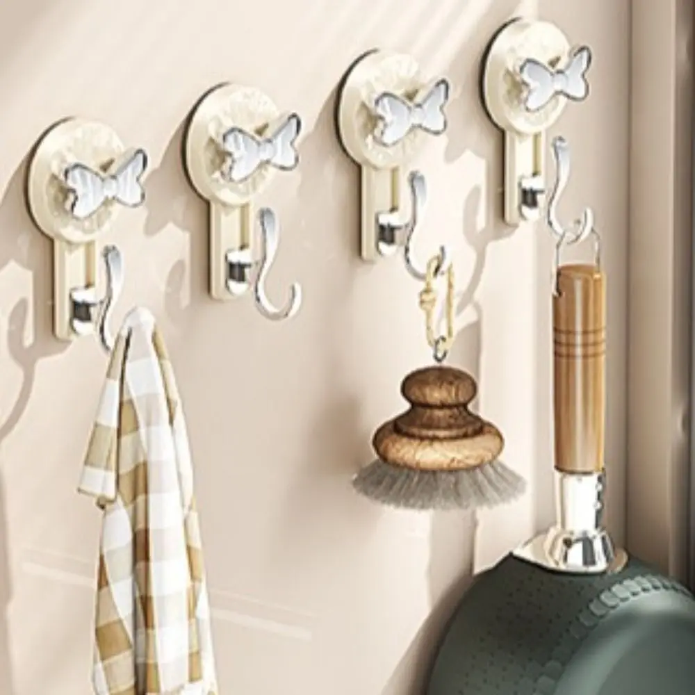 

Wall Mount Hook Suction Cup Hook Home Decoration Light Luxury Shower Hooks Storage Hanger Hole-Free Clothes Hook Bathroom