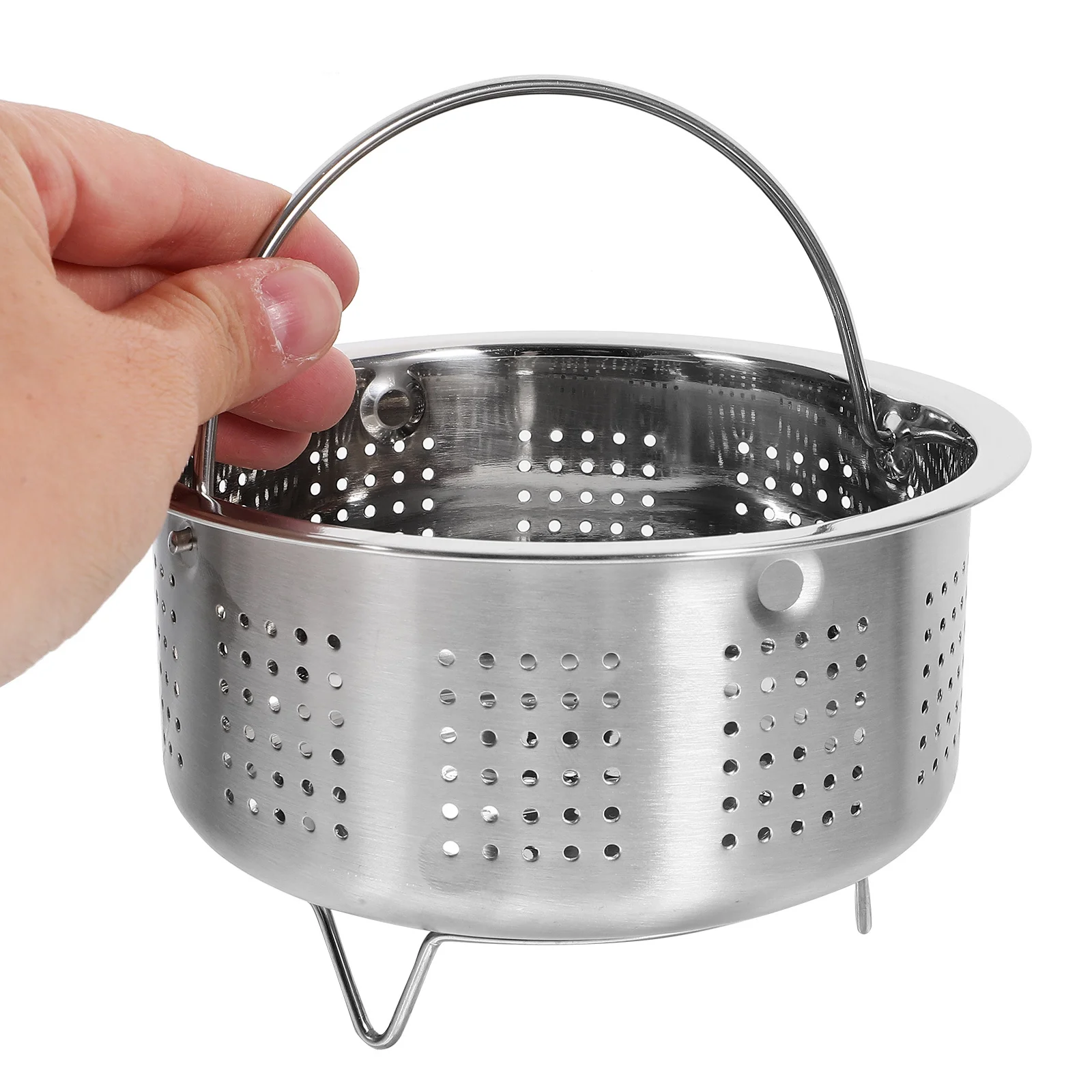 

Stainless Steel Steaming Basket Round Metal Food Steamer For Rice Cooker Pot Steam Rack Kitchen Supplies Reusable