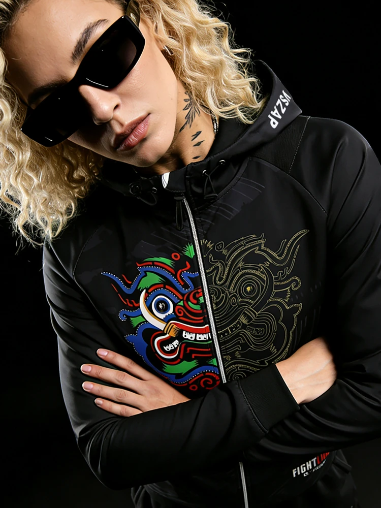 

VSZAP New Men's Sport Hoodie Long Sve Fitn Top Autumn Winter American Sle Polyester Fiber Comfortable Anti-Wrinkle El...