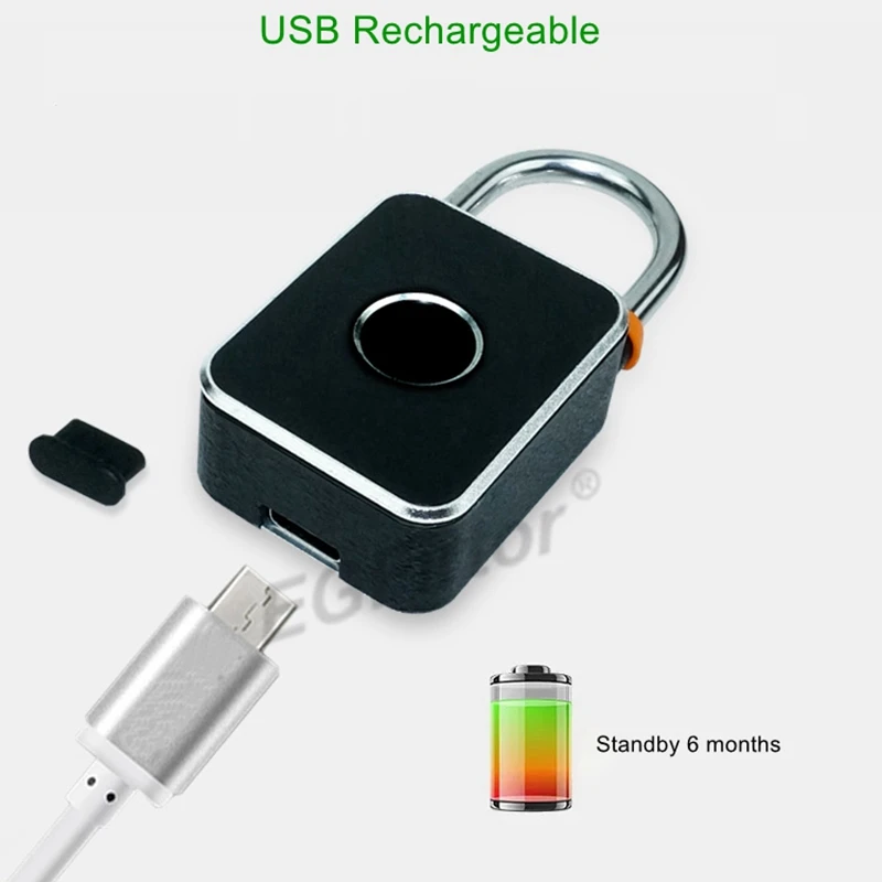 Tuya APP Fingerprint Padlock Bluetooth Padlock Mini Portable Biometric Padlock USB Charging For Locker Luggage Gym