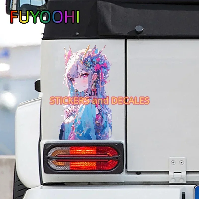 FUYOOHI Play Stickers Anime Fanart Girl Creative Decal Scratch Proof Surfboard Laptop Decor Sunscreen Accessories Sticker