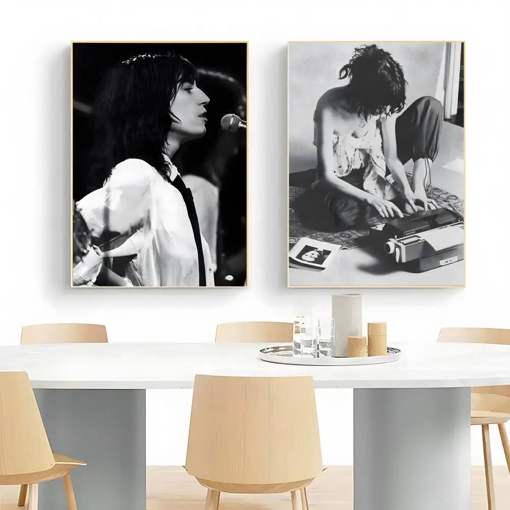 Punk Poetic American Singer P-Patti S-Smith Poster Wall Art Print Poster Decorative Mural Home Decor Gift Unframed