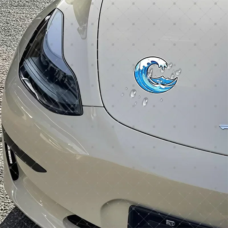 1PC Vibrant Ocean Wave Sticker - Waterproof Vinyl Vivid Decal for Cars, Laptops, Backpacks, Water Bottles & Sea Lovers/Nautical