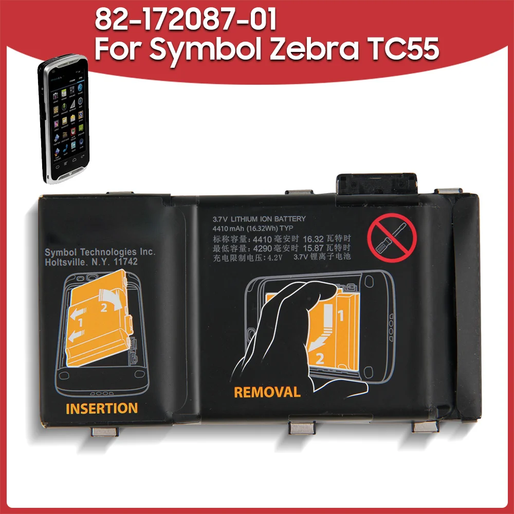 

Replacement Battery 4410mAh 82-172087-01 82-164807-01 For Symbol Zebra TC55 MC36A0 Symbol Scanner Battery