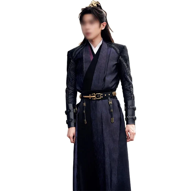 Gioia della vita, Fan Xian cavaliere antico cinese intrattenimento musiche e canzoni uomini aldult Qing Yu Nian 2 Costume da ballo cosplay tradizionale vintage