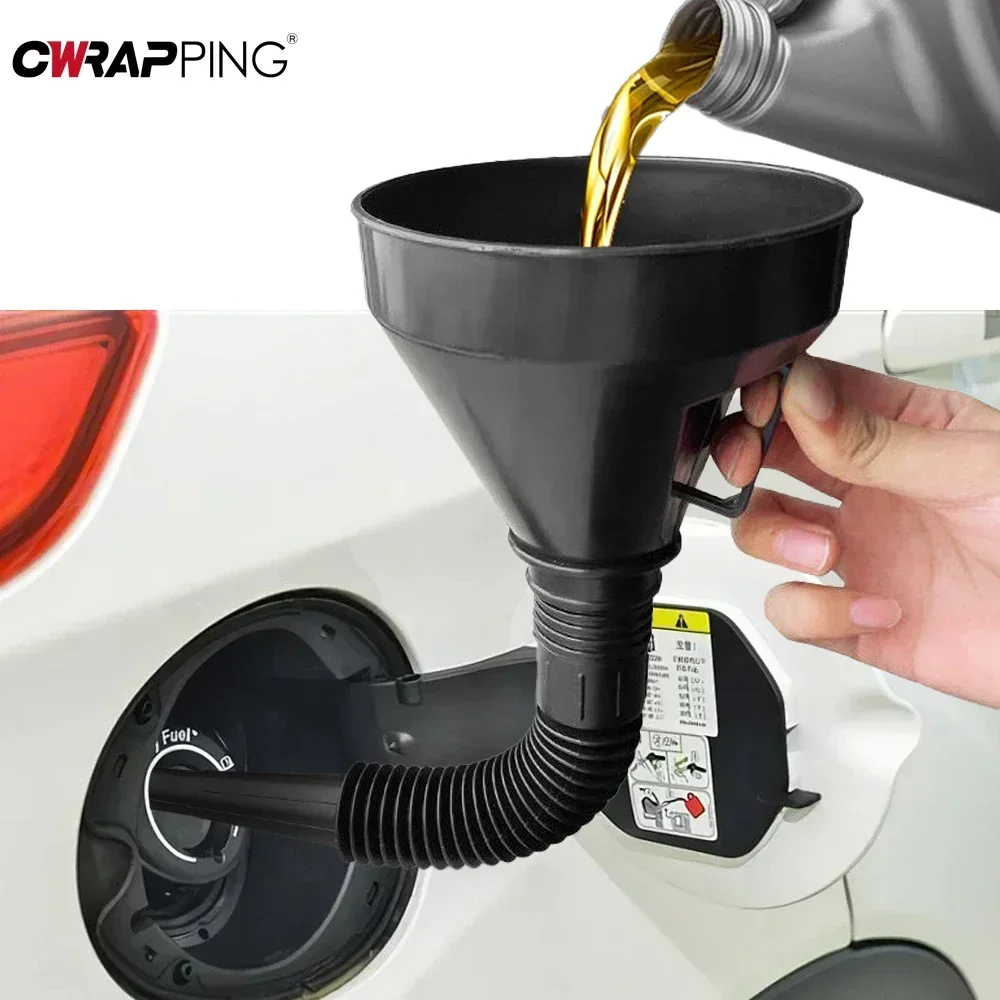 Car Universal Tool With Flexible Combustion Engine Oil Bucket Filter Strainer Motorcycle Funnel Hose Accessories