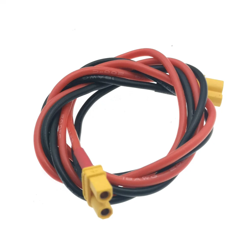 موصل ذكر وأنثى مع كابل 18AWG ، قابس XT30 ، شحن بطارية ، تمديد ، سلك سيليكون ، سيارة بتحكم عن بعد ، FPV ، 10-50CM-1M