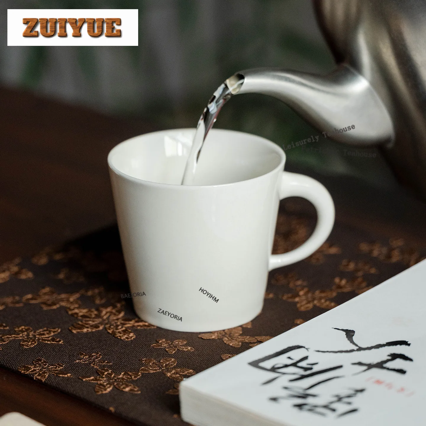 

270ml Plant Ash Ceramic Coffee Mug Luxury Breakfast Mug Afternoon Tea Mug Beverage Bottle Master Office Water Cup Tableware