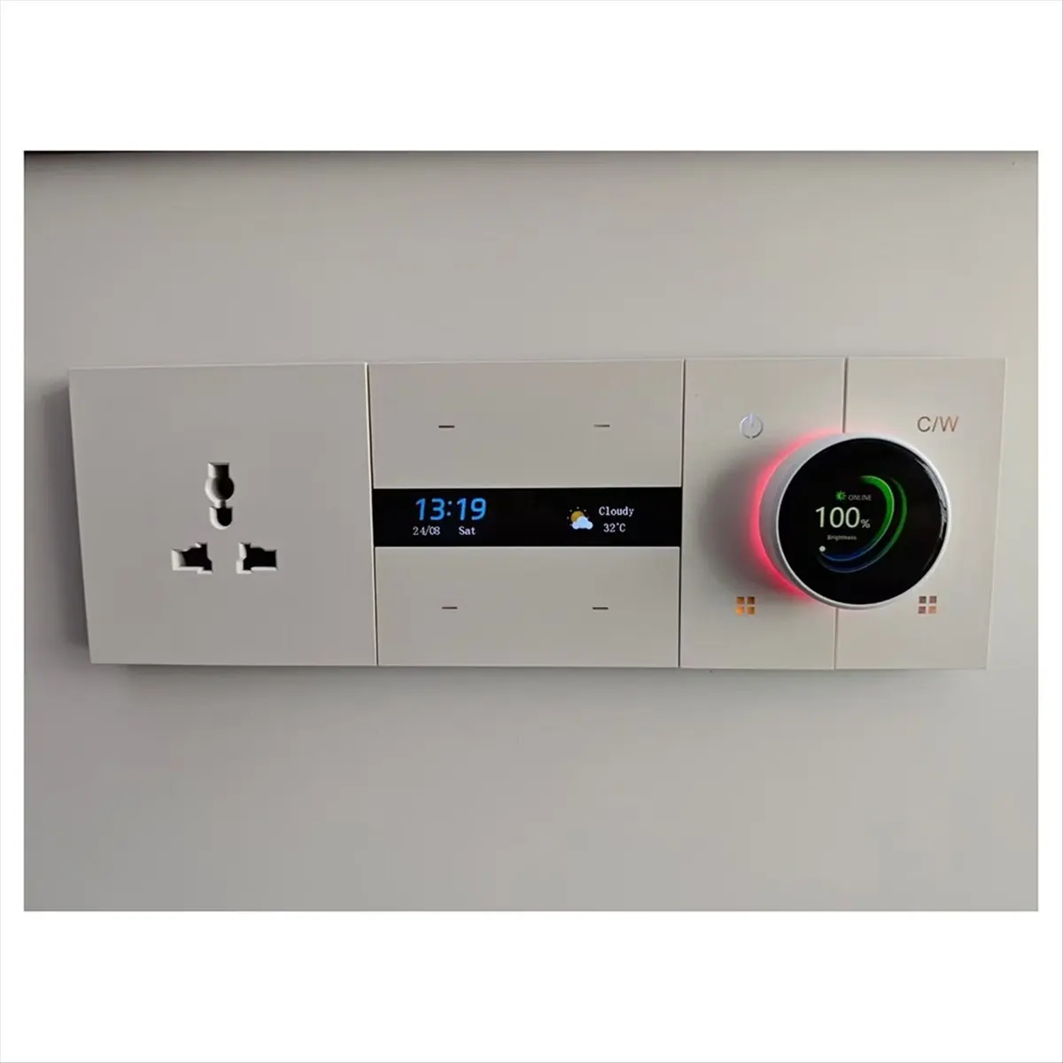 X3-Dimming TuYa Intelligent Switch Smart Multifunctional Panel Home Automation Grey