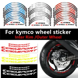 Pegatina reflectante para rueda de motocicleta, calcomanías de cubo, cinta de rayas para llanta para KYMCO XCITING 400i AK550 S350 CT200 300 125 250, accesorios