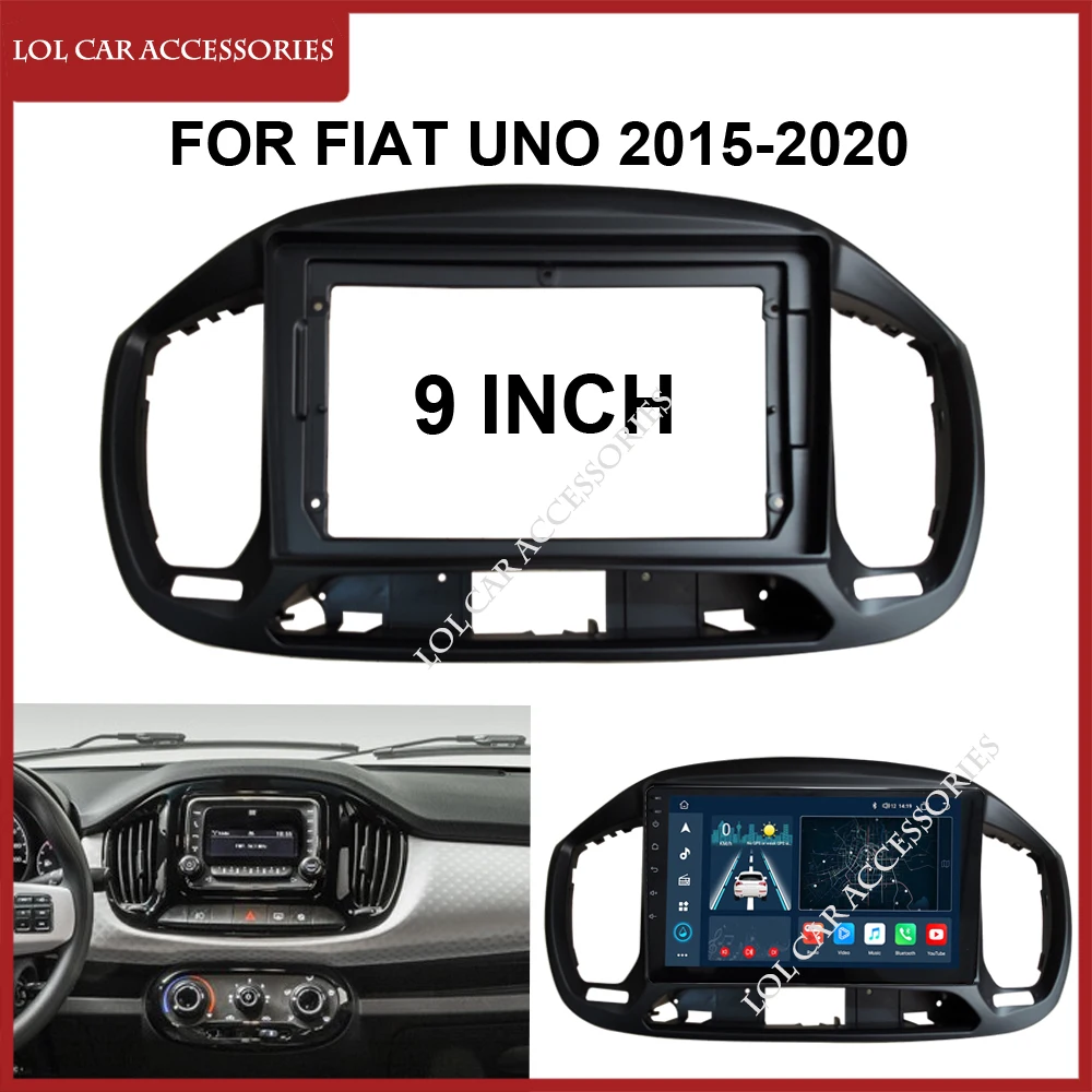 

9 Inch For FIAT UNO 2015-2020 Head Unit 2 Din Car Radio Stereo DVD GPS MP5 Android Player Fascia Dash Frame