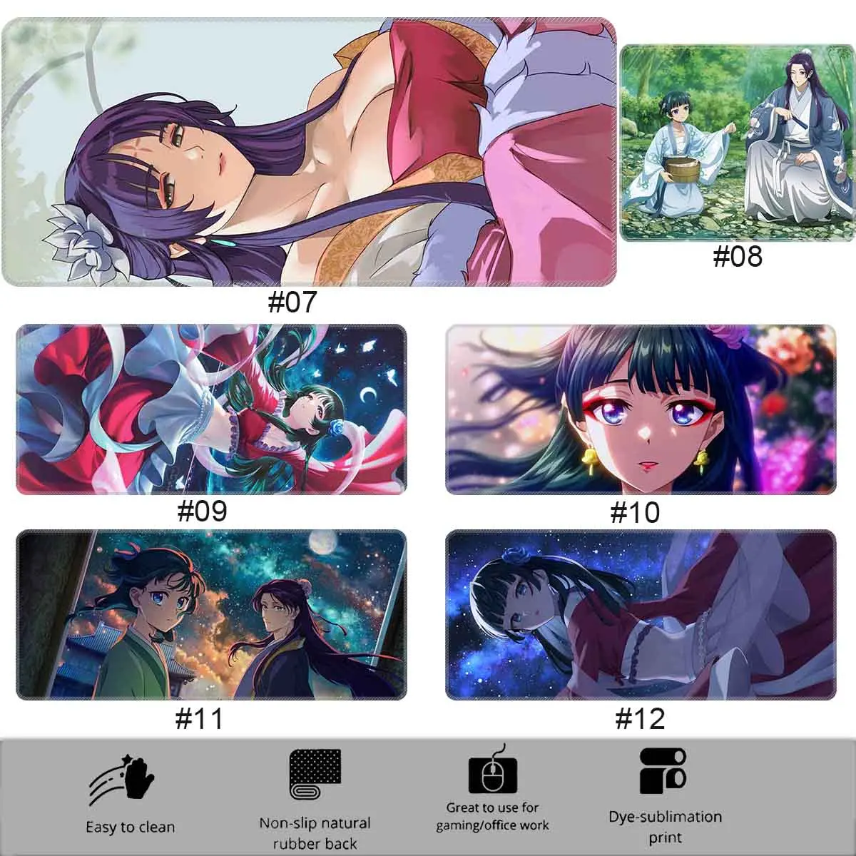 Overwatch Pairin Mouse Pad Mouse Mat Sexy Anime Girls Large Gaming Mousepad Maomao Cute Keyboard Pad Non-Slip Desk Mat Mouse Mat