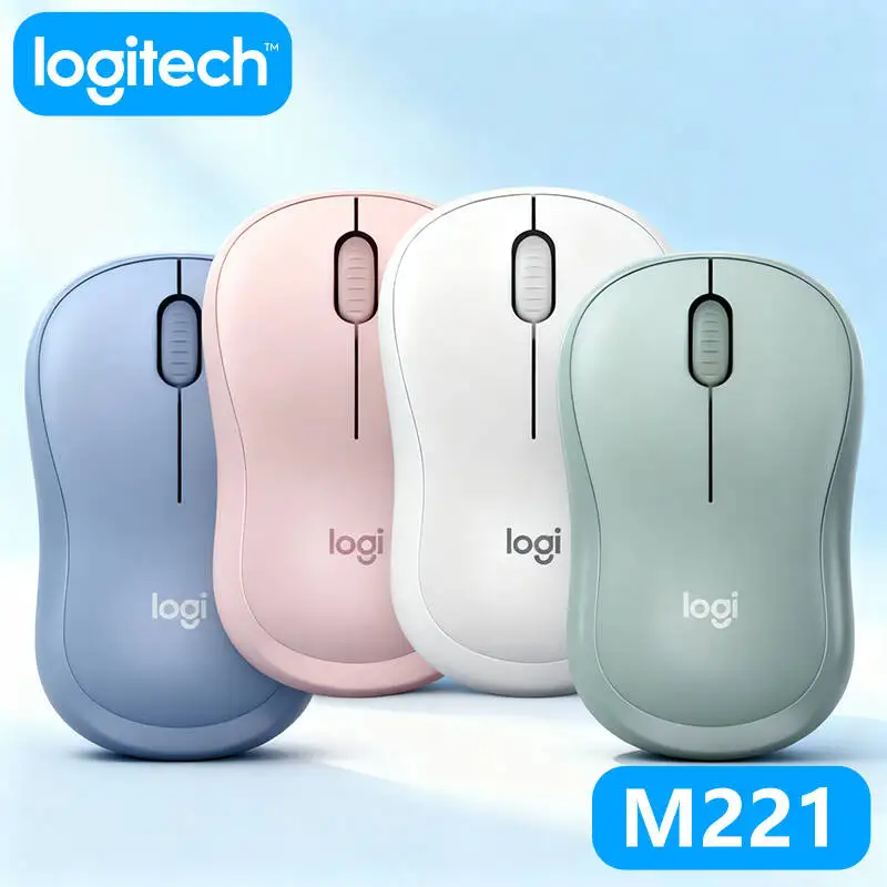 

Logitech M221 Беспроводная световая звуковая мышь для ноутбука, настольного компьютера, офиса, дома, маленькая, тихая, портативная