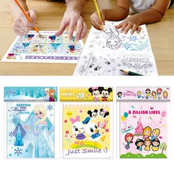 Disney Anime Frozen Elsa Painted Book Cartoon Mickey Mouse Toy Story Princess Cars Graffiti Coloring Book Puzzle Children Gifts