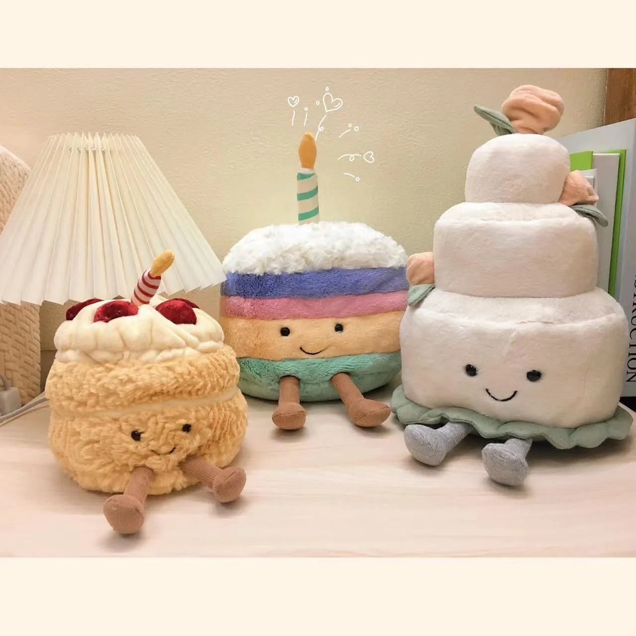 

Rainbow cake doll plush toy simulation cake doll plush toy girl birthday cake children gift holiday family