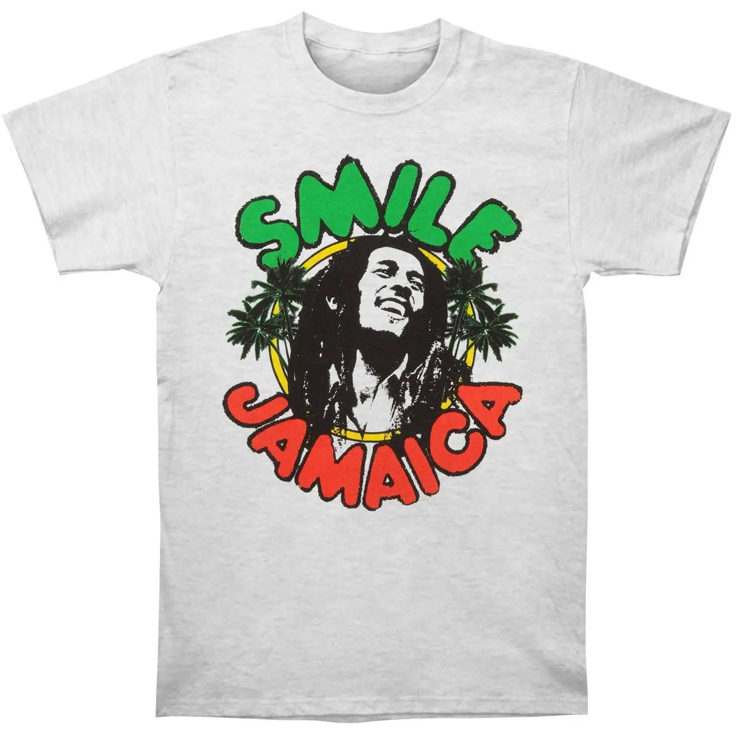 Boys' Bob Marley Smile Jamaica T Shirt Youth Large White