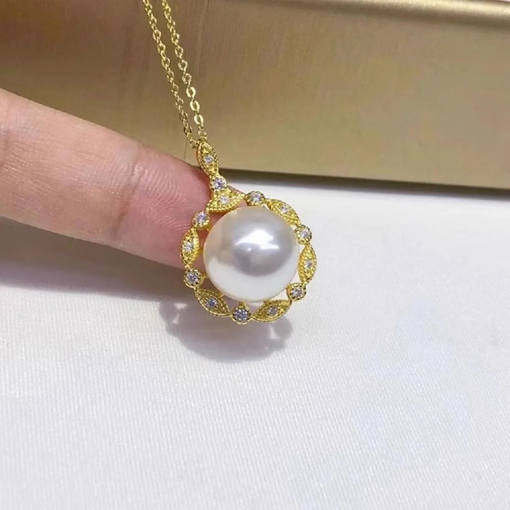 

Natural Baroque Pearl AAA15-20mm Fashion Water Drop Pearl Pendant Necklace 18inch/925s
