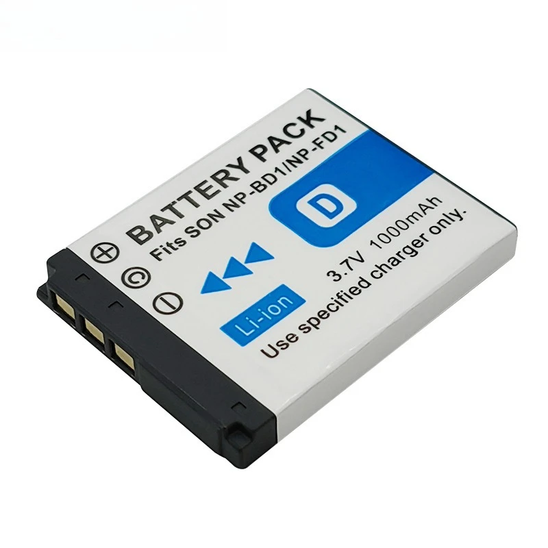 Bateria 1000mAh NP-BD1 FD1 para Sony TX1 T77 T90 T300 T500 T900 T200 Substituição totalmente decodificada para Sony Cybershot