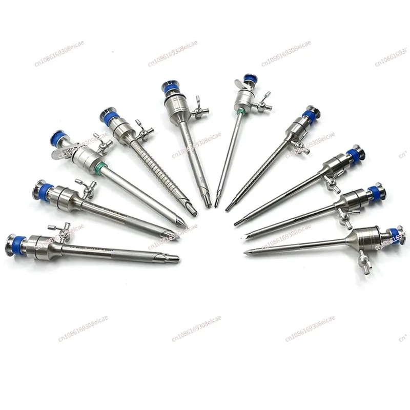 

Medical Surgical 5mm 10mm Laparoscope Laparoscopy Laparoscopic Reusable Trocar Magnetic Cross Spring Press Type Safety Screw