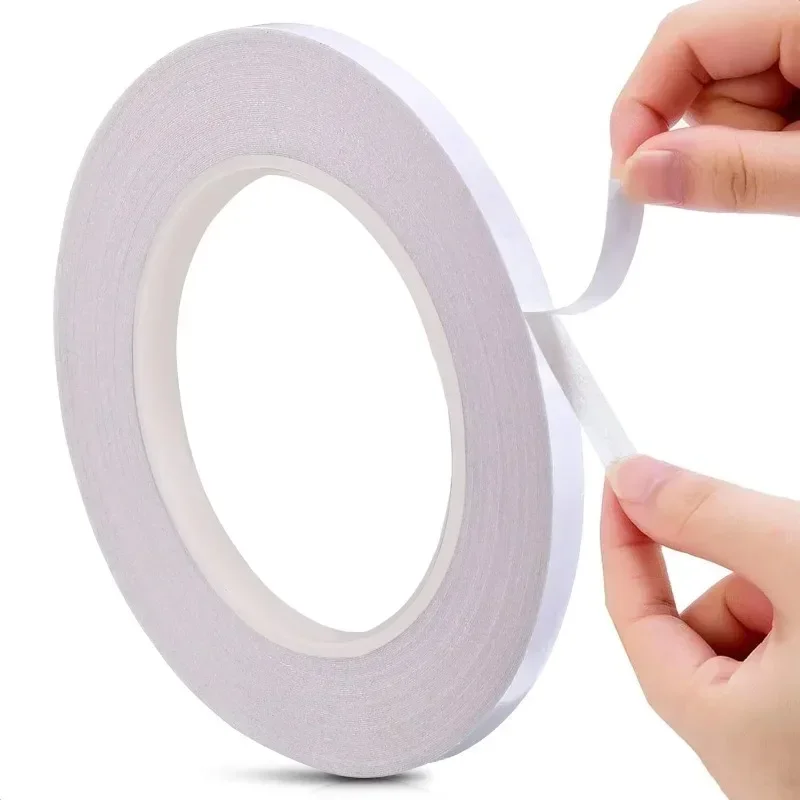 50/1Rolls Double Sided Tape Ultra-thin White Strong Sticky Tapes Stickers Super Adhesive Tape Strips for Home Office Supplies