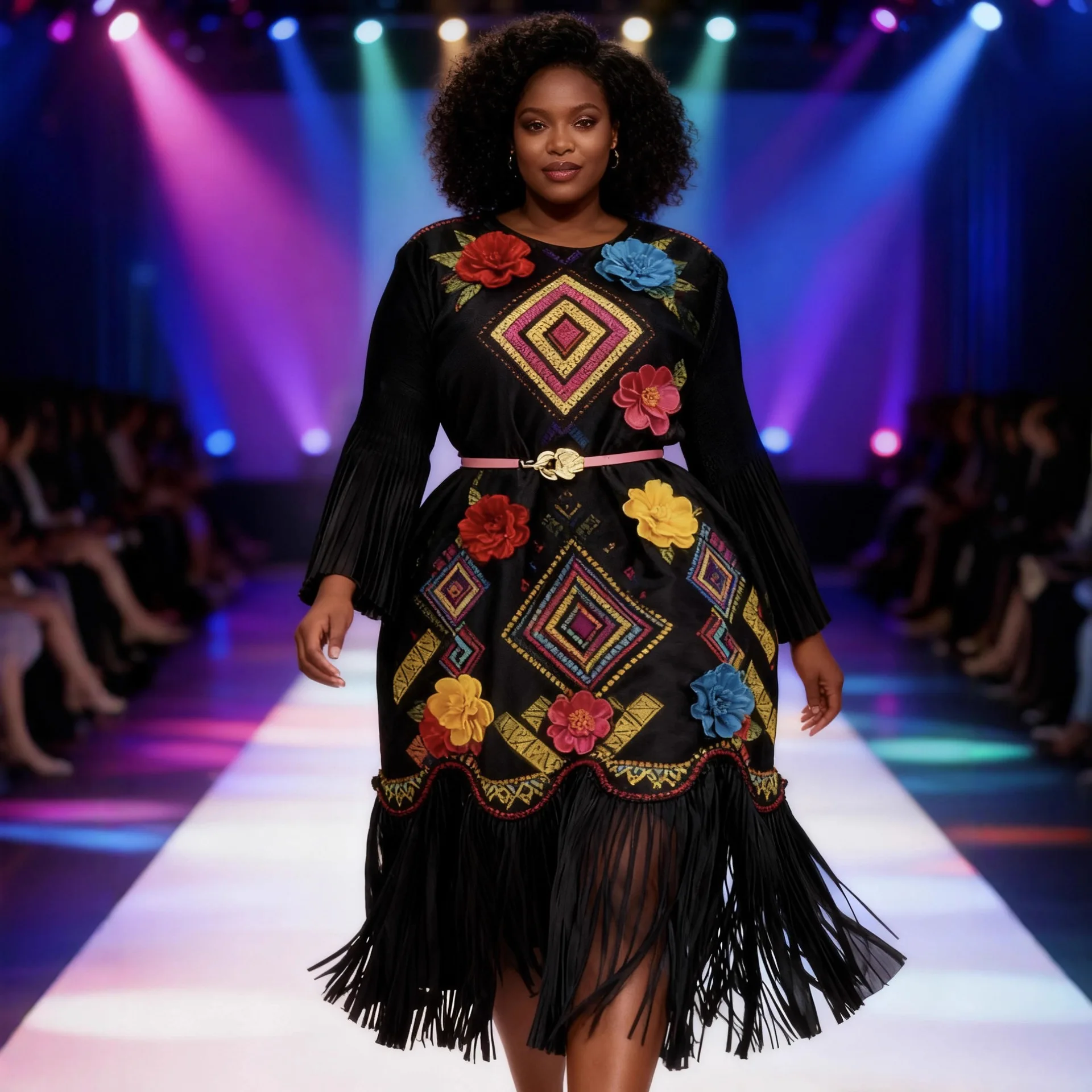 

Miyake плиссированное женское платье больших размеров, новинка 2025, модная свободная элегантная плиссированная юбка с круглым вырезом и длинными рукавами с принтом