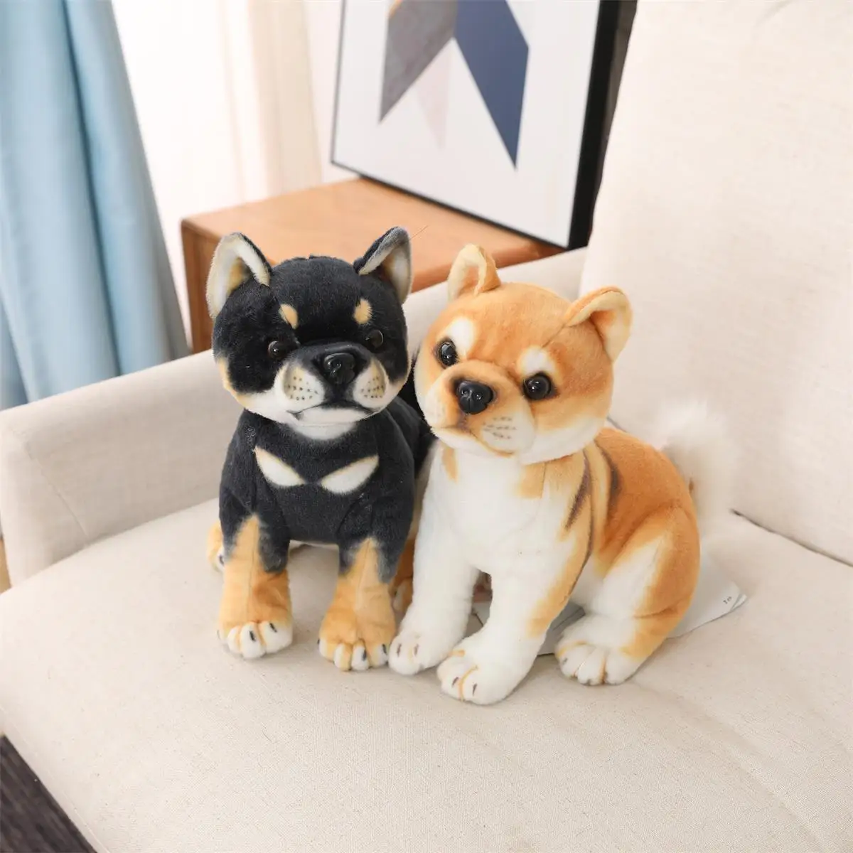 20/35cm Lovely Shiba Inu Dog Plush Toys Cute Sitting Lying Puppy Dolls Stuffed Soft Animal Toy Children Baby Birthday Gifts