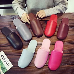 Sheep Leather Slipper Womens Close Toe Slide Breathable Quality House Shoes