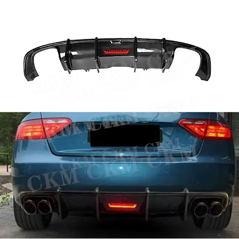 아우디 A5 스탠다드 쿠페 2008 2009 2010 2011 바디킷 액세서리용 카본 파이버 K 스타일 자동차 리어 범퍼 디퓨저 립 아우디 A5 스탠다드 쿠페 2008 2009 2010 2011 바디킷 액세서리용 카본 파이버 K 스타일 자동차 리어 범퍼 디퓨저 립