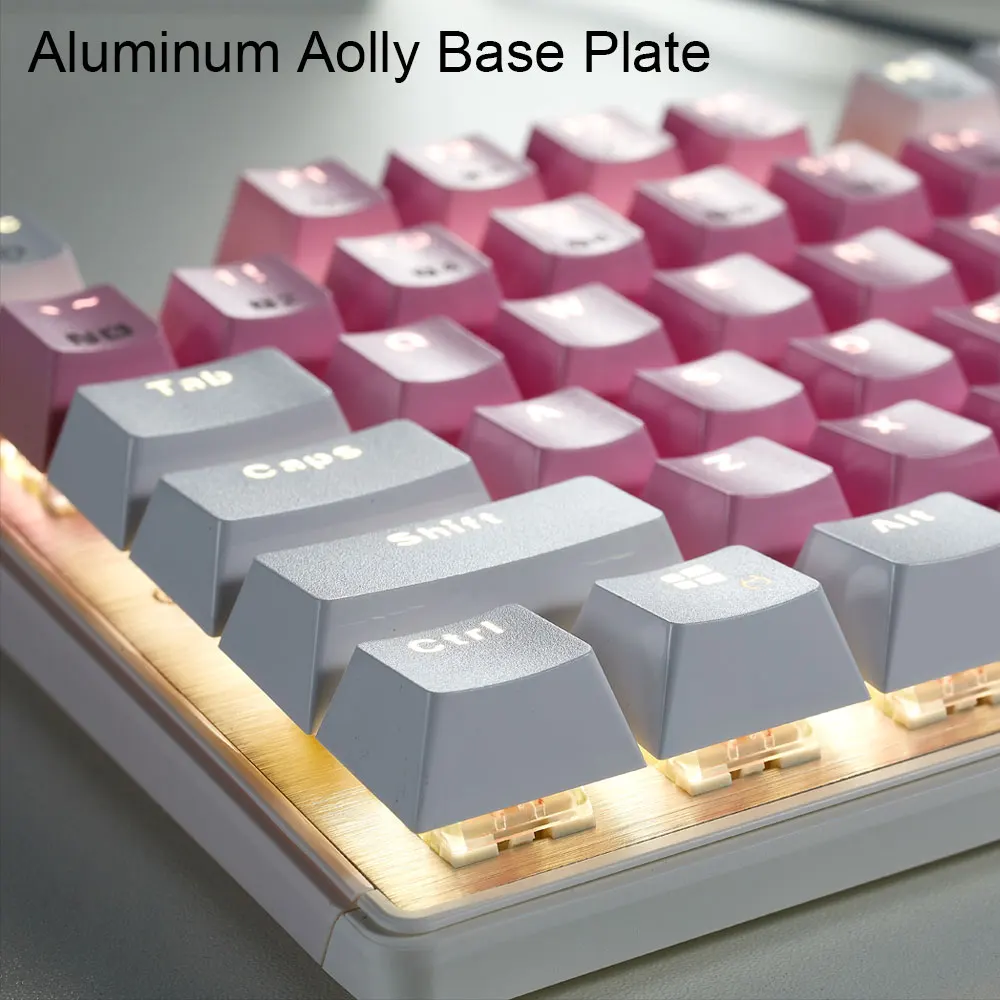 Teclado mecánico HEXGEARS GK715S, teclas PBT de 104 teclas, interruptor rojo Kailh, teclado para juegos con retroiluminación blanca de intercambio en caliente y escritura de trabajo