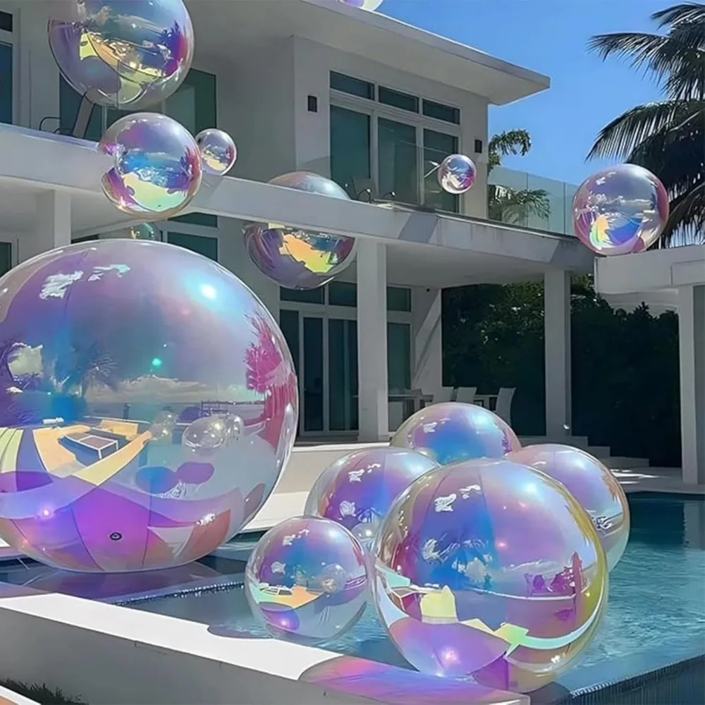 6 sztuk hermetycznych nadmuchiwanych kulek lustrzanych Duże błyszczące kule wiszące Disco Ball Gigantyczny balon lustrzany na imprezę weselną Dekoracja wydarzenia