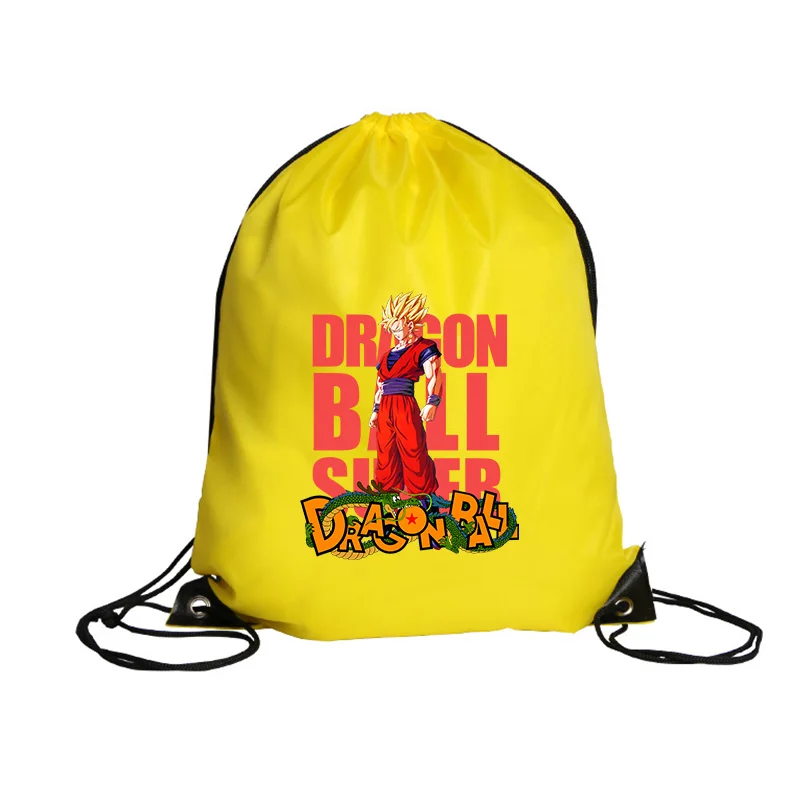 Bolsa con cordón de Dragon Ball Z, bolsa de almacenamiento portátil de Goku, Mochila deportiva impermeable para nadar, regalo de bolsillo de