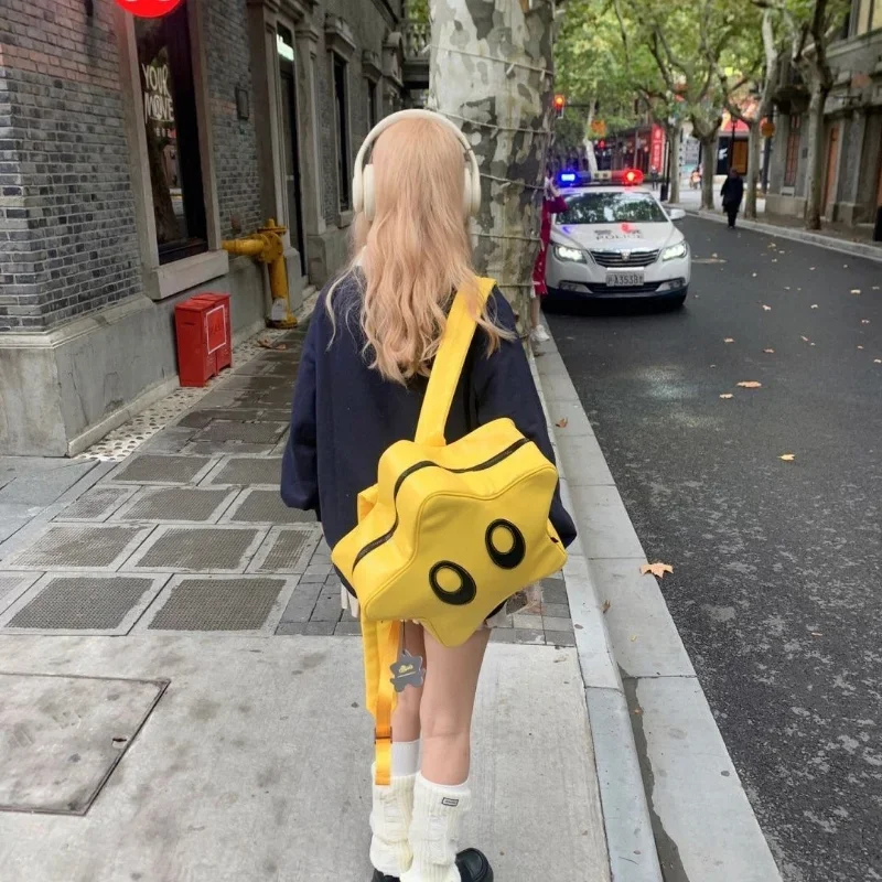 Big Eyes Star Backpacks Y2k Aesthetic Sweet Cute Casual Student Schoolbag Girls Trendy Kawaii Harajuku  Japanese Women