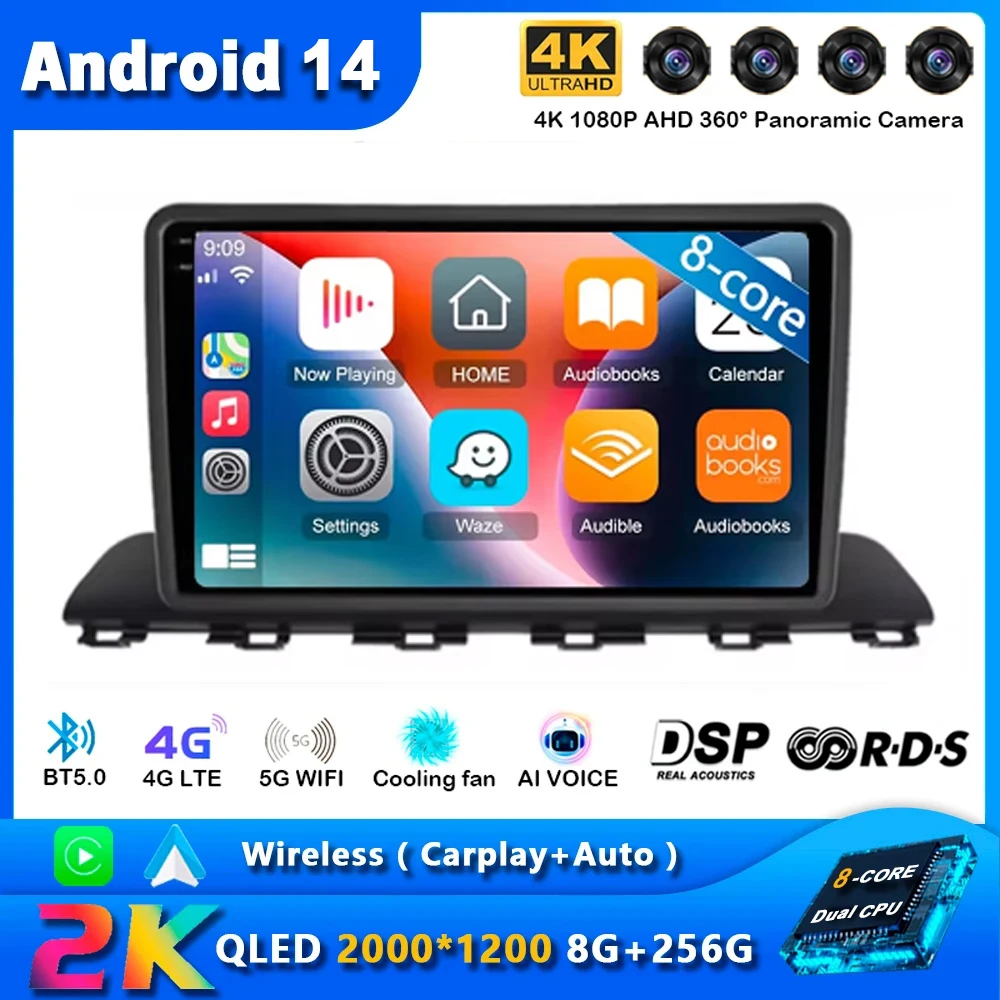 

Android 14 Carplay Car Radio For Hyundai HB20 2021 2020 Navigation GPS Multimedia Player wifi+4G Stereo 360 Camera BT Video DSP