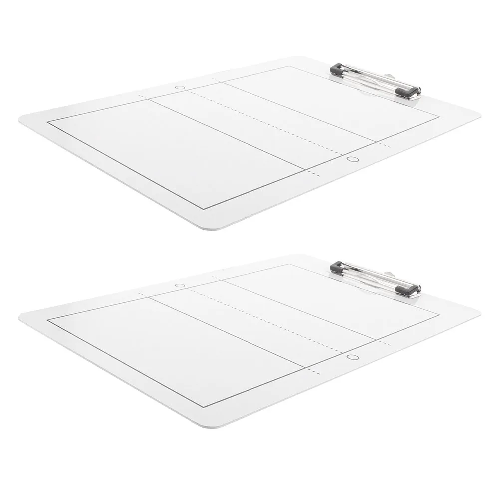 

2Pcs Volleyball Coaches Board PVC Portable Lightweight Erasable Writing Board for Sports Match Strategy Coaches Clipboard