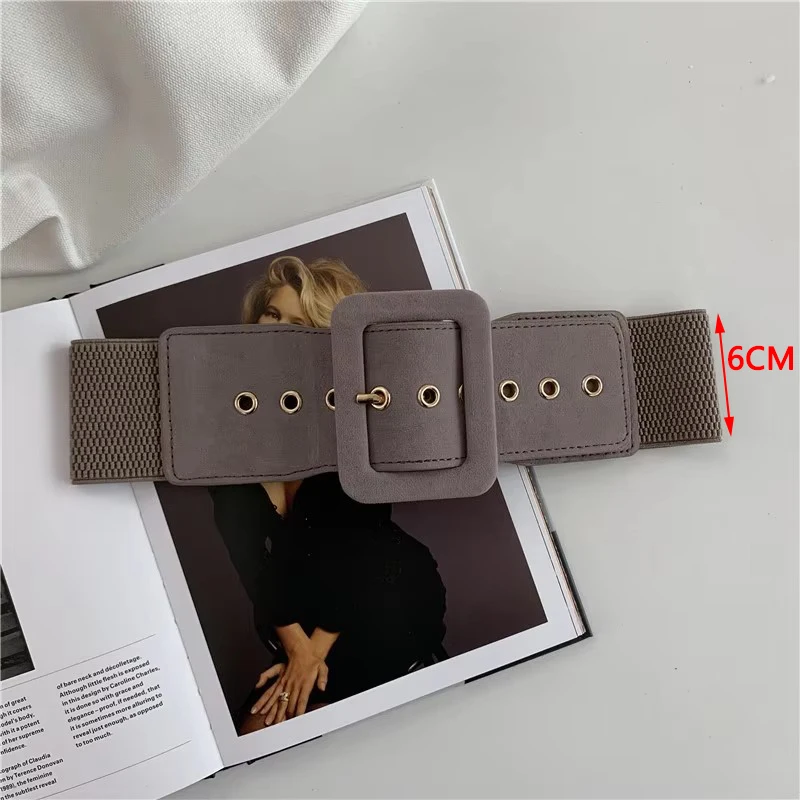 ผู้หญิงเข็มขัดแฟชั่นรัดตัวคุณภาพสูงเข็มขัดกว้างสําหรับ WomanWaistband แบรนด์หรูชุดยืดกางเกงเข็มขัด DT076