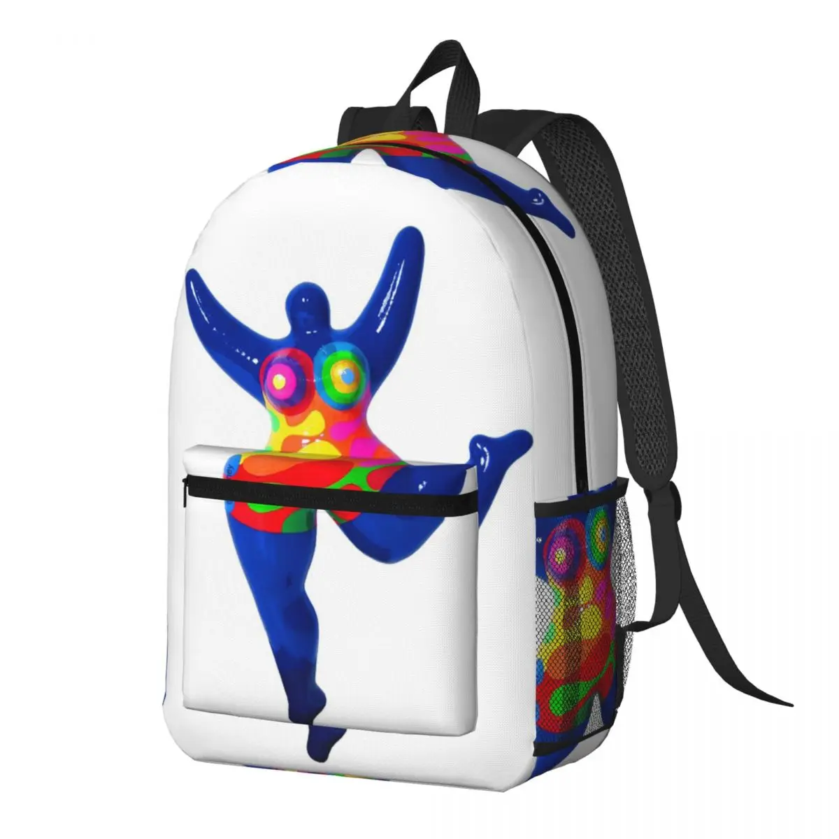 Blue Nana Biriney Tribute To Niki De Saint Phalle Backpack Daypack Large Capacity BookBag School Bag Shoulder Bags for Men Women