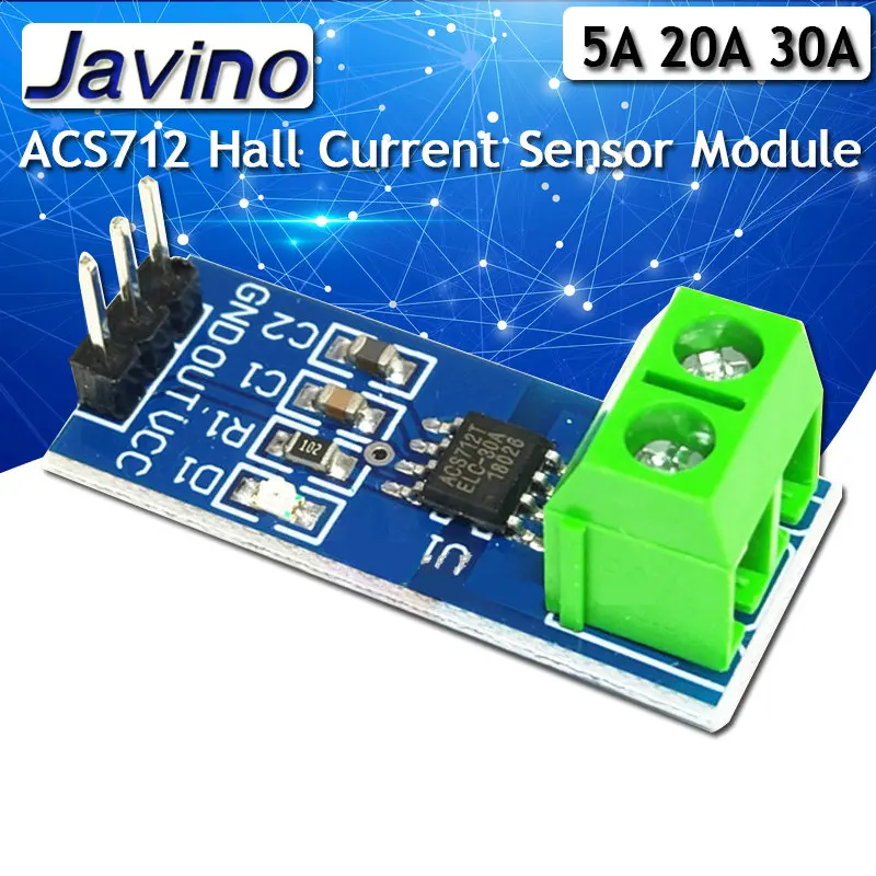 

Модуль датчика тока Холла ACS712, модуль для Arduino ACS712TELC- 5A/20A/30A, 5A, 20A, 30A