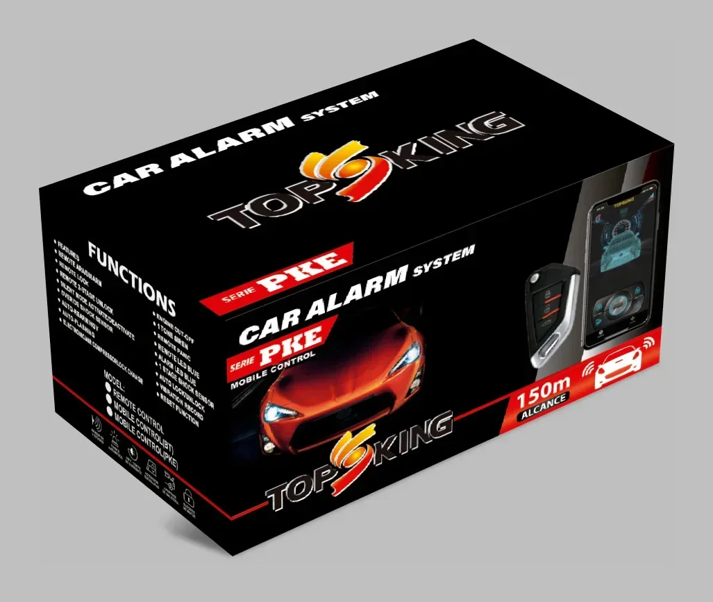 

2025 12V Car Alarm System Remote Control and Mobile APP Operation Control PKE Bluetooth Switch Lock