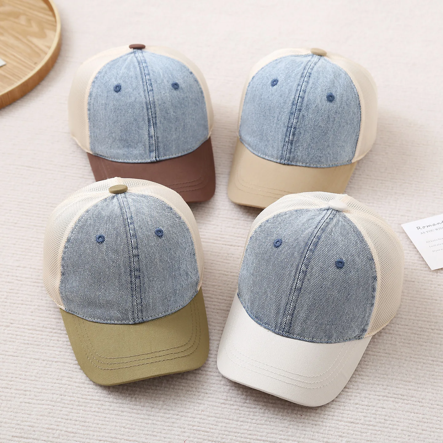 

Новая детская ковбойская кепка 2026 года, регулируемая, летняя, сетчатая, для мальчиков и девочек, бейсболка 48-50 см, солнцезащитная шляпа