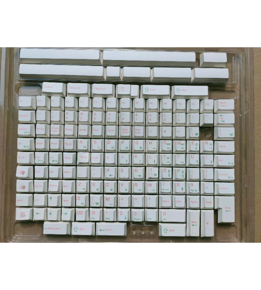 Keycaps mechanical keyboards tablets women's gaming laptops electronic pink green Korean language sublimation PBT